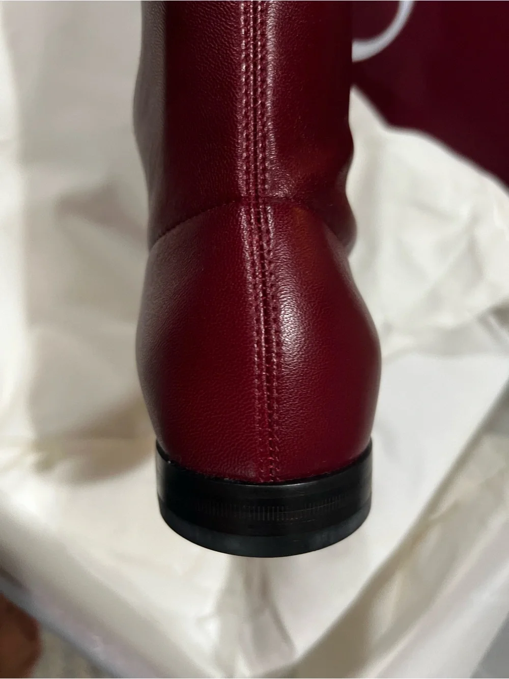 Gucci Jordaan Burgundy Over-the-Knee Leather Riding Boot with Gold Bit